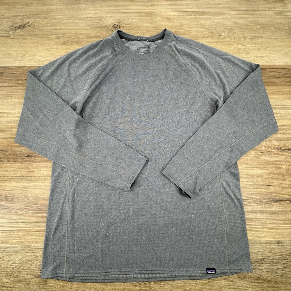 Patagonia Capilene Midweight Shirt Mens XL Gray Long Sleeve Baselayer Outdoor